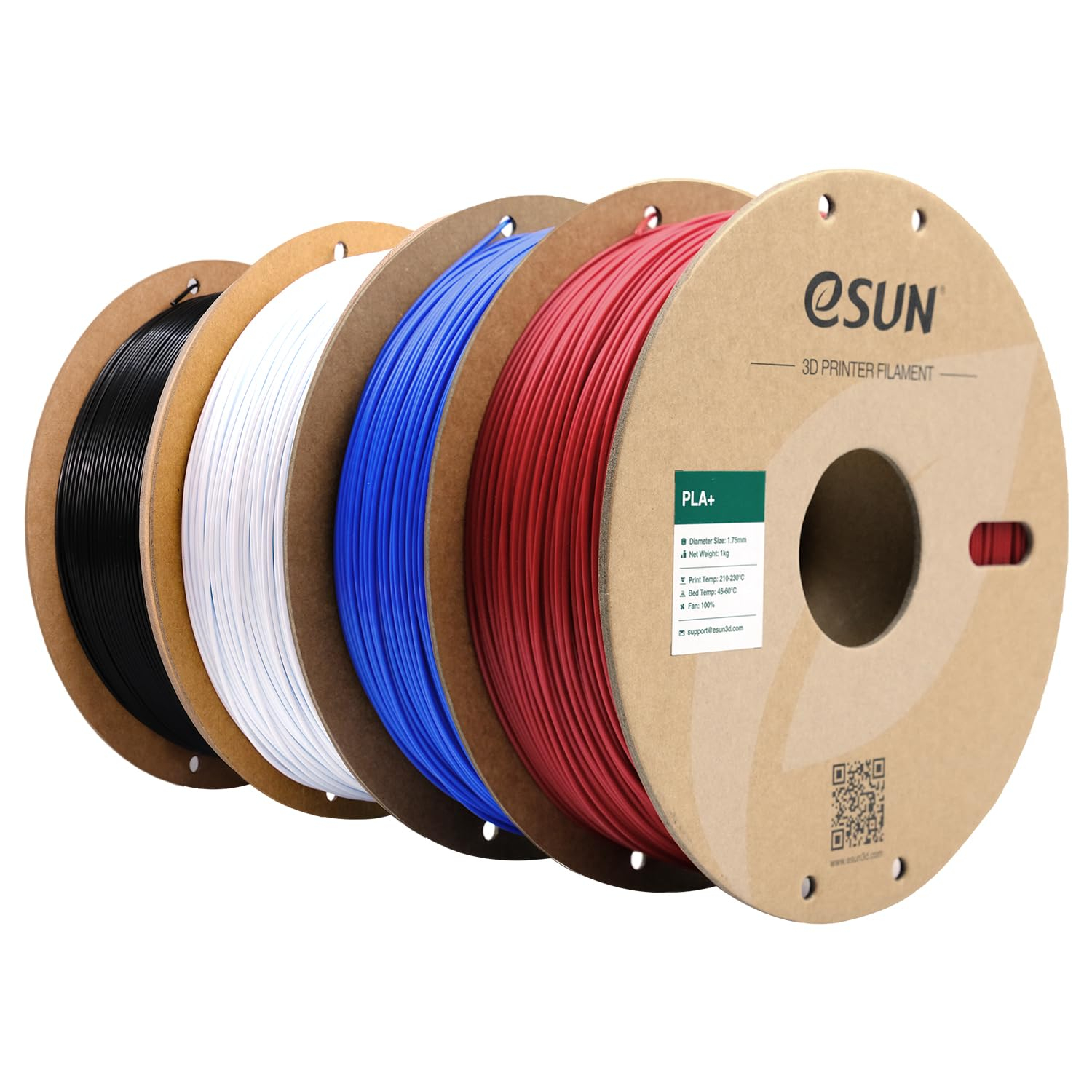 4kg eSUN Filament | PLA ab 7,12€/kg | PLA+ ab 8,23€/kg | verschiedene Farben | z.B. rot+blau+weiß+schwarz PLA+ für 33€ (-51%)