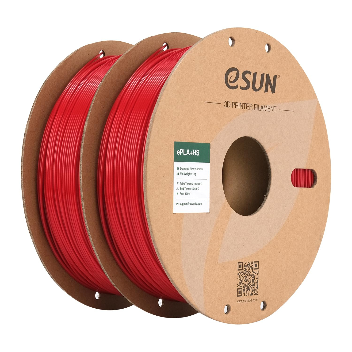 eSUN PLA+ Filament 1.75mm, PLA+HS Hochgeschwindigkeitsdruck – Feuerwehrrot-2KG für 17€ (-51%)