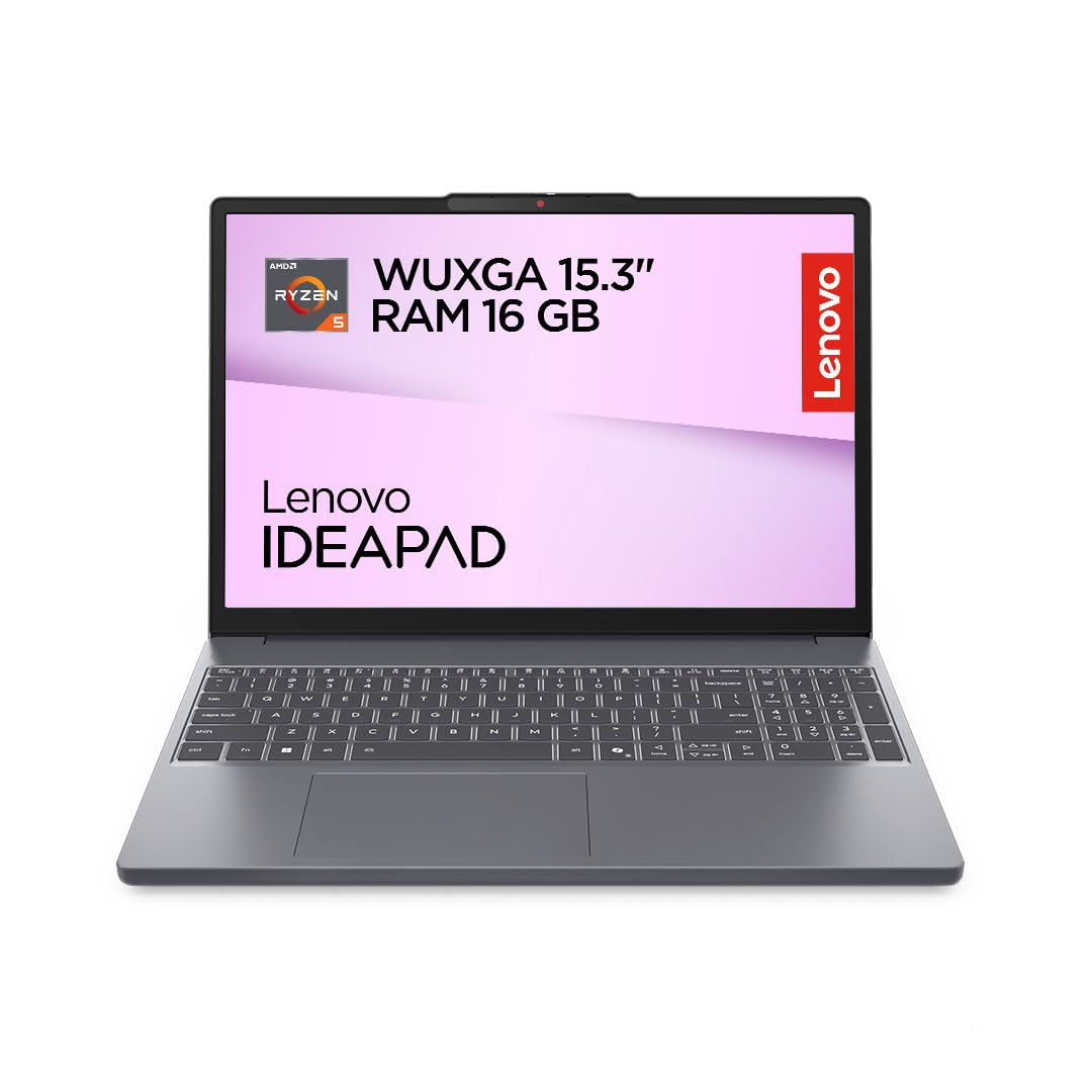 Lenovo IdeaPad Slim 3 Laptop | 15.3″ WUXGA Display | AMD Ryzen 5 150 | 512GB SSD | 16GB RAM für 450€ (-25%)