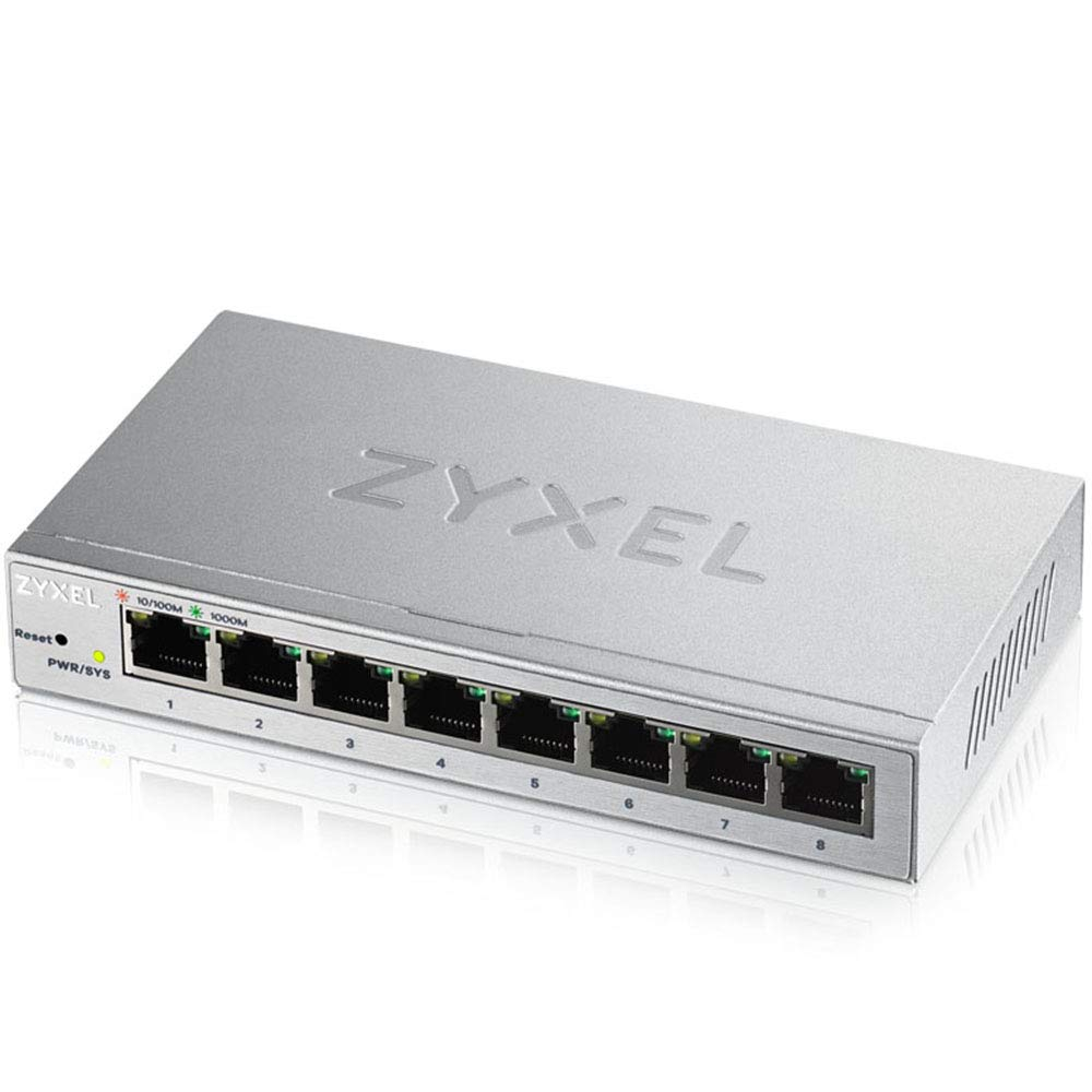 Zyxel 8-Port Gigabit Web Managed Switch | Plug & Play | VLAN, QoS, IGMP & LAG | Lüfterlos [GS1200-8] Netzwerk Technik Amazon für 13€ (-56%)