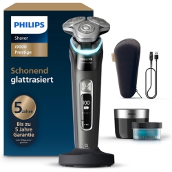 Philips i9000 Prestige Rasierer Set (XP9207/30, Reinigungsstation, SkinIQ, Drucksensor)