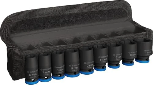 Bosch Professional PRO Impact Steckschlüsselsatz inkl. Tasche, 9-tlg. für 18€ (-10%)