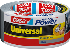 tesa extra Power Universal Gewebeband (25m x 50mm, Grau, wetterfest) für 5€ (-35%)
