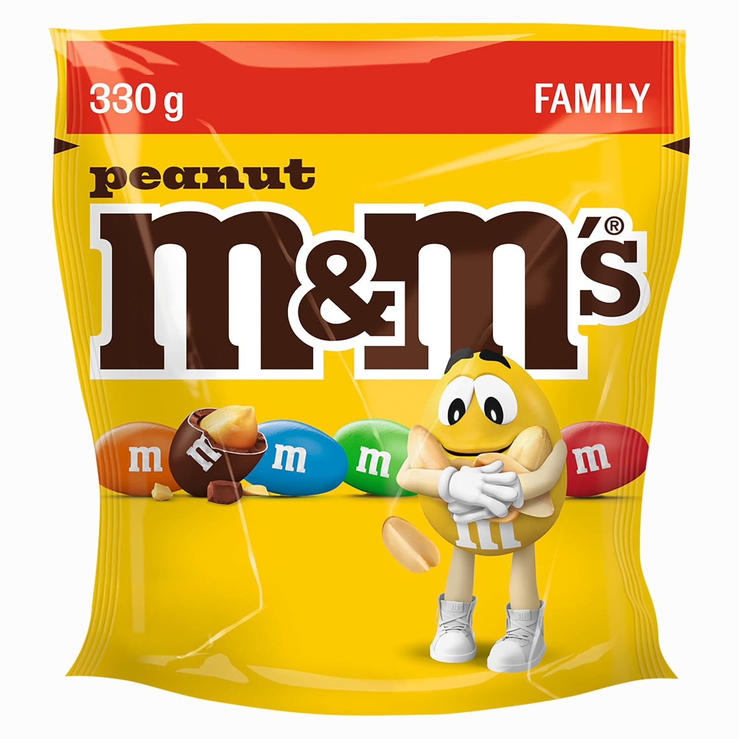 M&M’S Peanut Schokolinsen Erdnuss, Schokolade Beutel Halloween 330g, mit Sparabo , Bei 4 Stk. 5% Rabatt (eff. 2.79€) für 3€ (-28%)