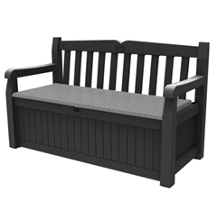 Keter Sitzbank Eden Grau mit Kissenbox für 140€ (-16%)