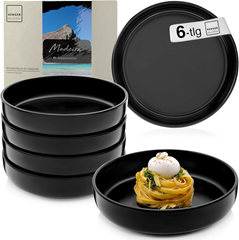 Sänger Madeira 6er Set Pastaschalen aus Steingut (880ml, Mattschwarz) für 34€ (-24%)