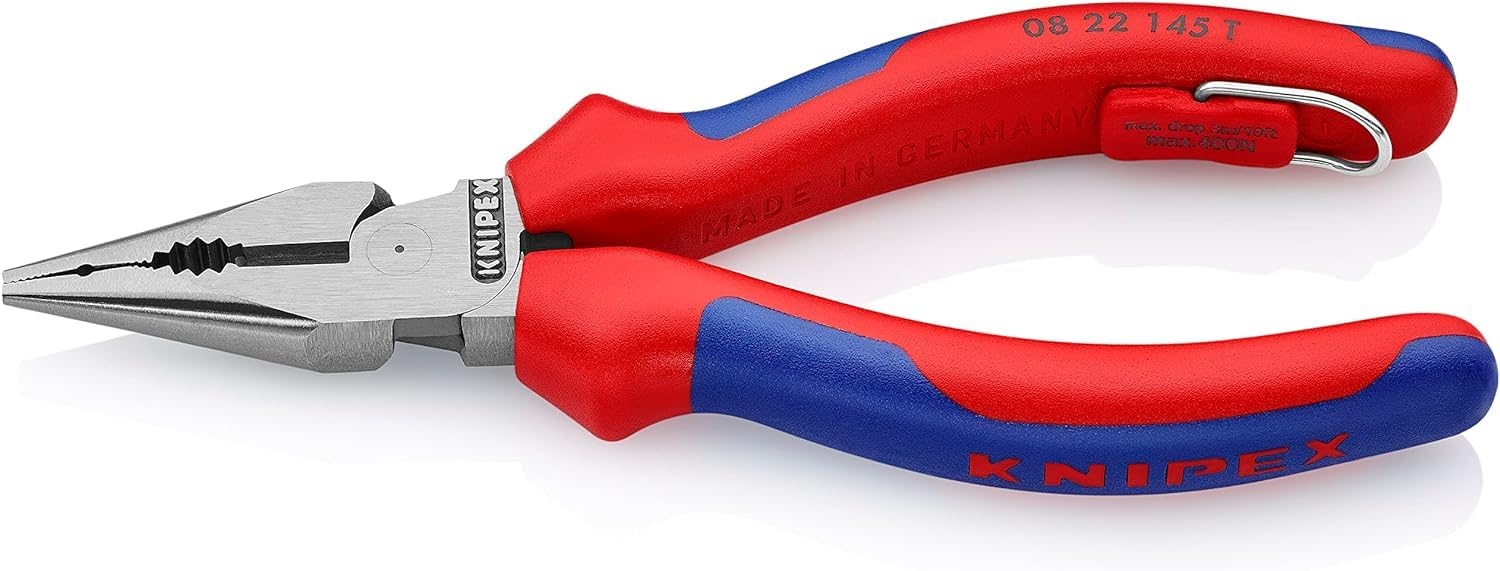 KNIPEX Spitz-Kombizange atramentiert mit Mehrkomponenten-Hülle mit integrierter Befestigungsöse für 22€ (-39%)