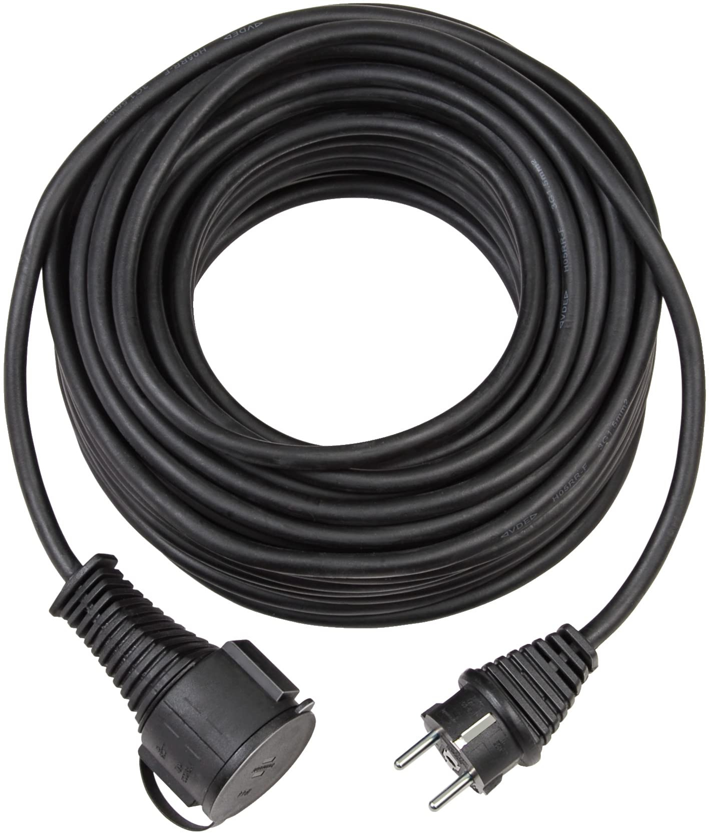 Brennenstuhl 1161470 Qualitäts-Gummi-Verlängerungskabel 25m (IP44, Kabel für außen) schwarz für 25€ (-27%)