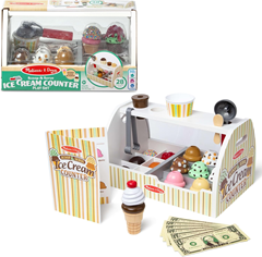 Melissa & Doug Eisdiele aus Holz (28-teilig, mit Zubehör) für 30€ (-24%)