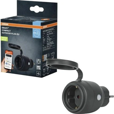 Osram SMART+ Compact Plug Outdoor Matter, Funksteckdose, schwarz für 14€ (-7%)