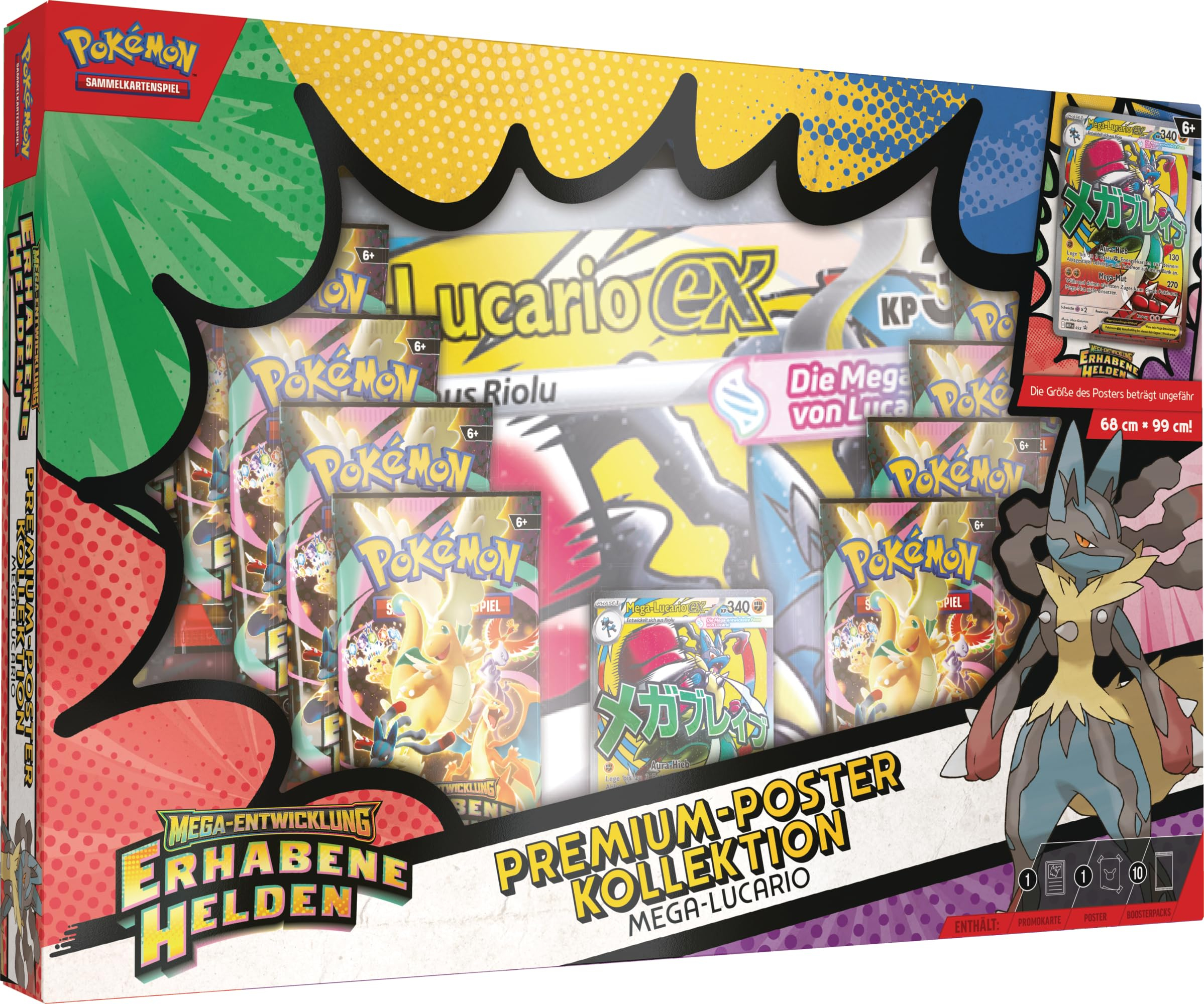 Pokemon Erhabene Helden Premium-Poster-Kollektion Mega-Lucario ( Einladung)