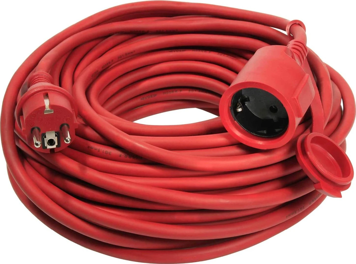 as-Schwabe leichtes Gummi Verlängerungskabel IP44 rot, H05RR-F 3G1.5, 5m für 12€ (-20%)