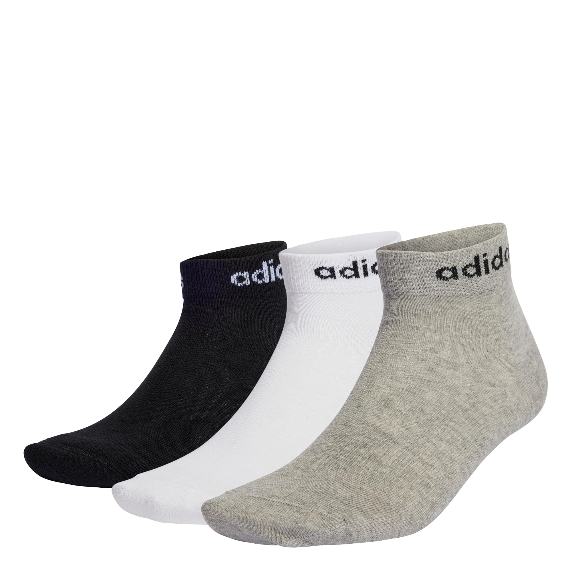 3 Paar adidas Unisex Thin & Light Linear Ankle Socks Gr 37/40 bis 43/45 auch in Schwarz (Think) für 6€ (-33%)