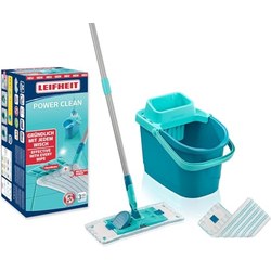 Leifheit Power CLEAN Bodenwischer-Set (33 cm, Eimer + 2 Bezüge)