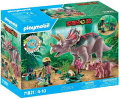Playmobil Dinos Triceratops mit Jungtier