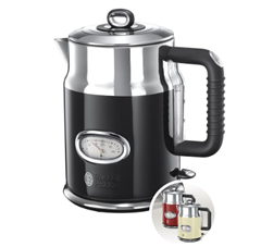 Russell Hobbs Retro Wasserkocher (1,7l, 2400W) in Schwarz