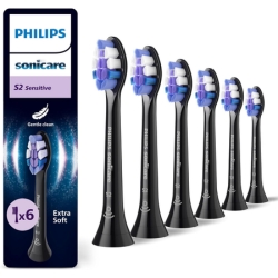 6er-Pack Philips Sonicare S2 Sensitive Original-Ersatzbürstenköpfe (Schwarz) für 24€ (-36%)