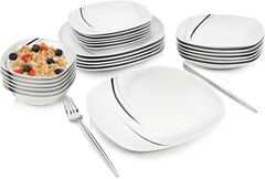 SÄNGER Kombiservice Bilgola Black Lines 24-tlg. für 68€ (-11%)