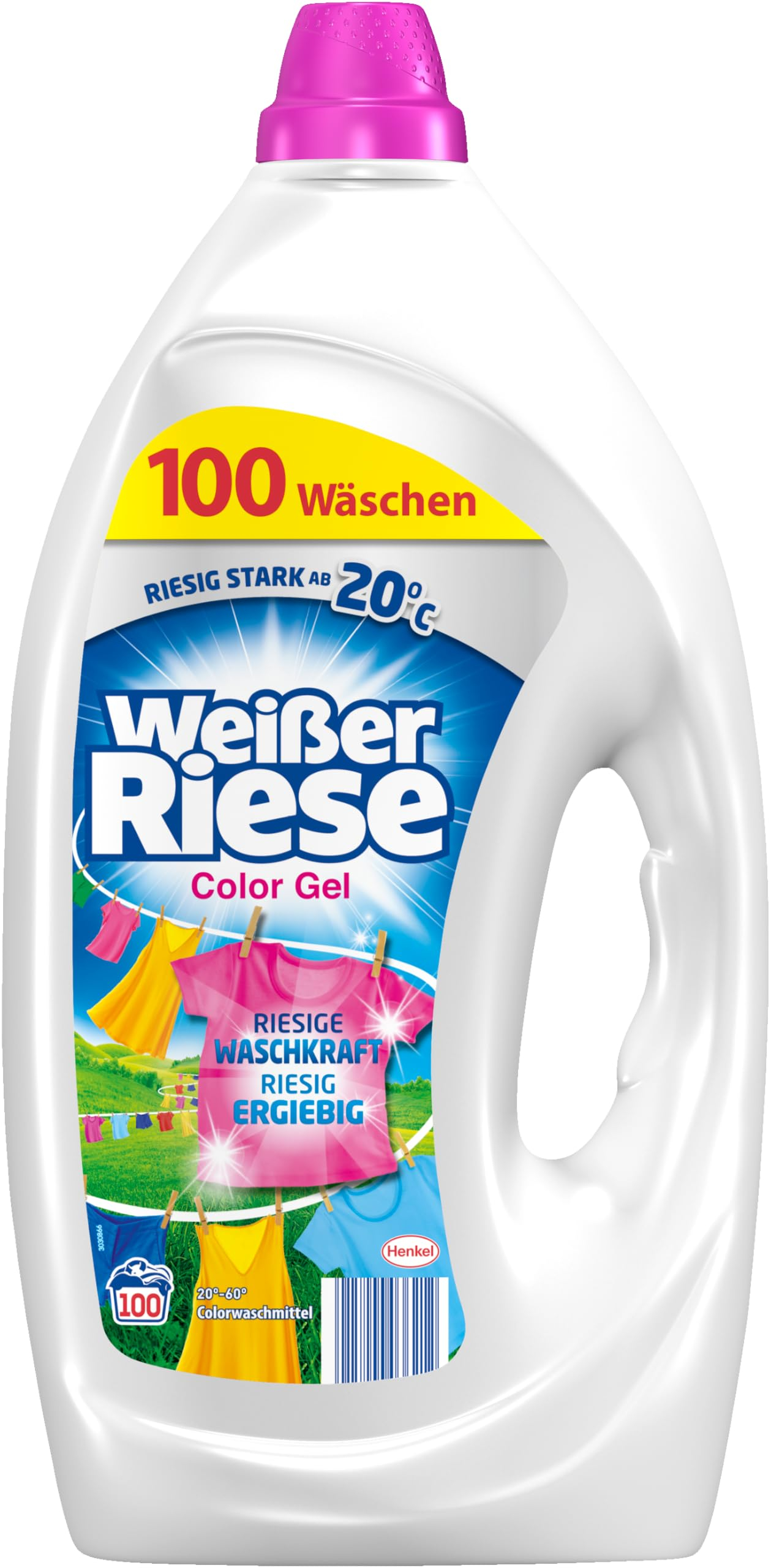 ( Spar Abo) Weißer Riese Color Gel 100 Waschladungen, Color Waschmittel oder für Weiße Wäsche für 11€ (-40%)