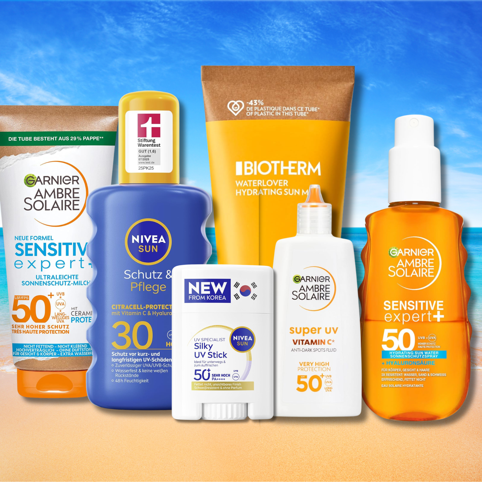 [Sammeldeal] Übersicht Sonnenpflege Angebote Day | Sonnencreme für Gesicht & Körper | Nivea, Garnier, Biotherm uvm. für 10€ (-39%)