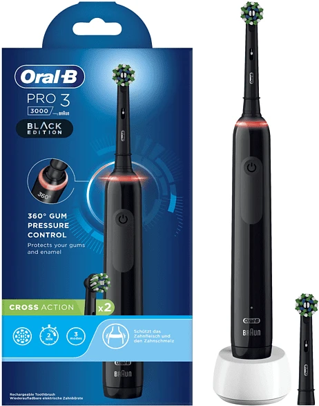 Oral-B Pro 3 3000 JAS22 CrossAction Black Edition für 47€ (-6%)