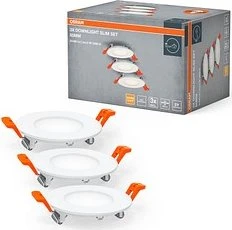 Osram Ledvance LED Downlight Slim 4.5W/3000K 85mm Einbauleuchte, 3 Stück für 11€ (-10%)