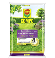 COMPO Rasendünger gegen Unkraut + Moos (9 kg für 300 m²) für 46€ (-22%)
