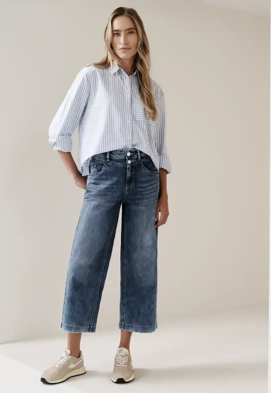 Street One Emee Jeans dark blue wash (Damen) für 43€ (-6%)