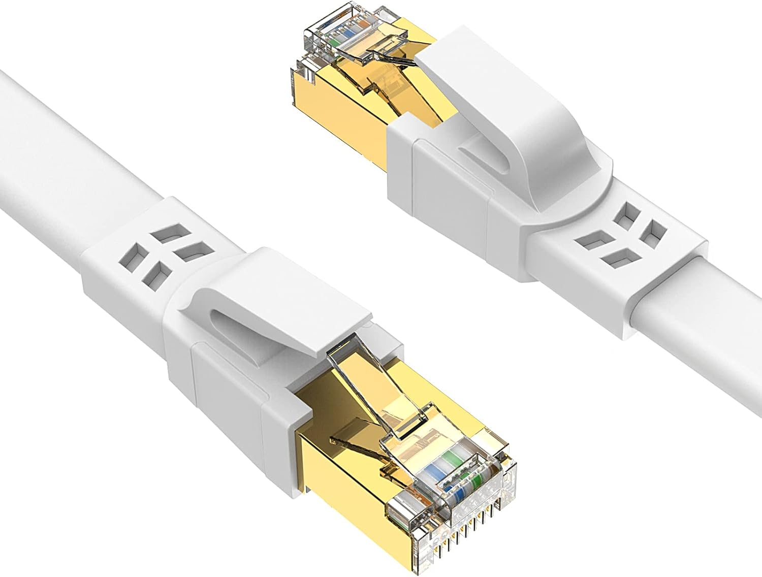 Ercielook CAT8 LAN‑Kabel 5 m – 40 Gbit/s, 2000 MHz, flach, FTP‑geschirmt, Metall‑RJ45‑Stecker für Gaming, 8K‑Streaming & NAS für 5€ (-50%)