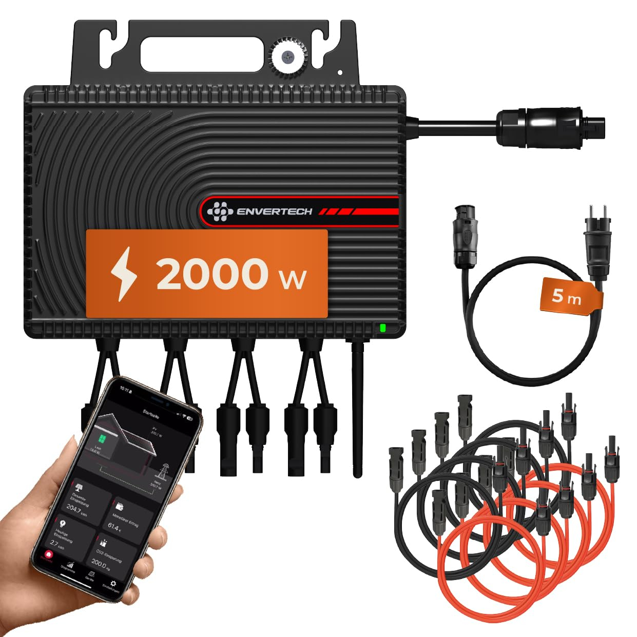 Envertech-Mikrowechselrichter 2000W inkl. Kabel für 170€ (-12%)