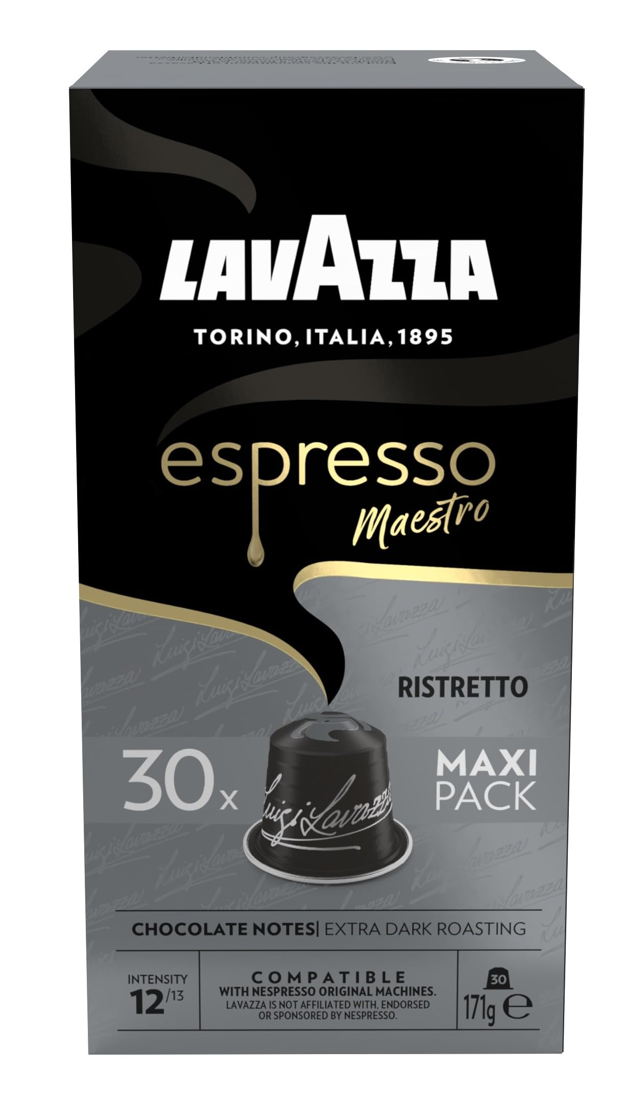 Lavazza „Espresso Maestro Ristretto“ Nespresso Kapseln (30 Stück) —> 18 Cent / Kapsel für 5€ (-52%)