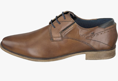 bugatti Herren Business-Schnürer (Leder, X-Weite, Wechselfußbett) für 52€ (-24%)