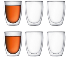 Bodum PAVINA 6er Set Doppelwandige Gläser 350 ml