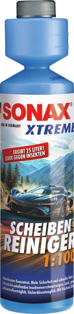 SONAX XTREME ScheibenReiniger 1:100 (250 ml), ergibt 25 Liter Reinigungsflüssigkeit für 7€ (-26%)