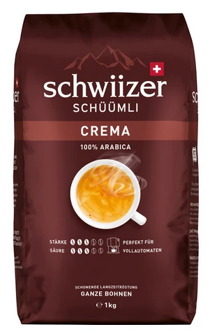 Schwiizer Schüümli Crema Kaffeebohnen, 1.00kg für 16€ (-16%)
