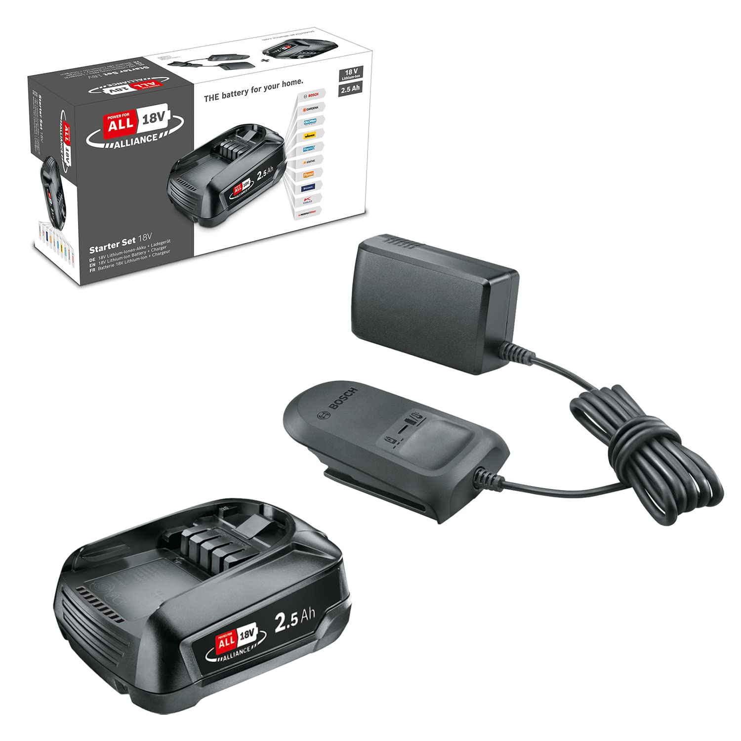 Bosch DIY Starterset 18V, 2.5Ah, Li-Ionen Akku & Ladegerät für 15€ (-44%)