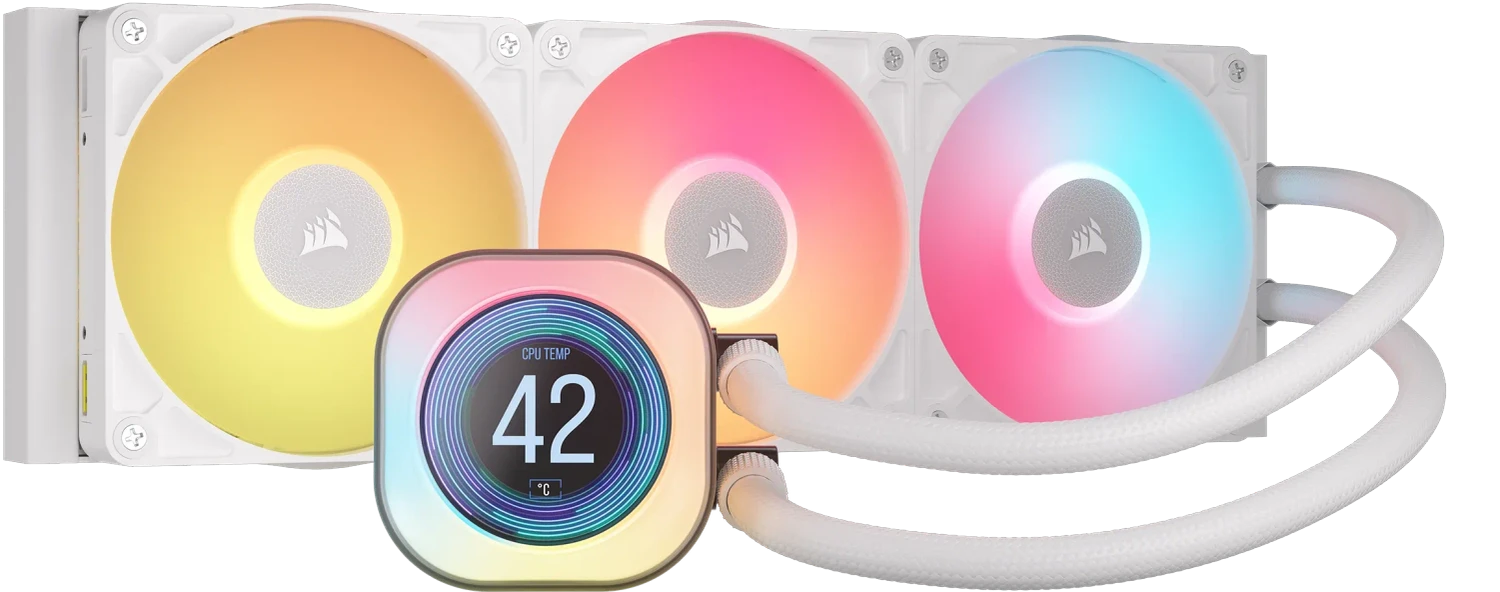 Corsair iCUE LINK Titan 360 RX LCD RGB, weiß für 198€ (-6%)