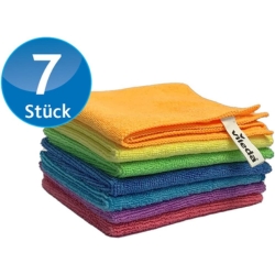 [wieder da] Vileda Mikrofasertücher „Colors“ (7er Pack, waschbar) für 5€ (-46%)