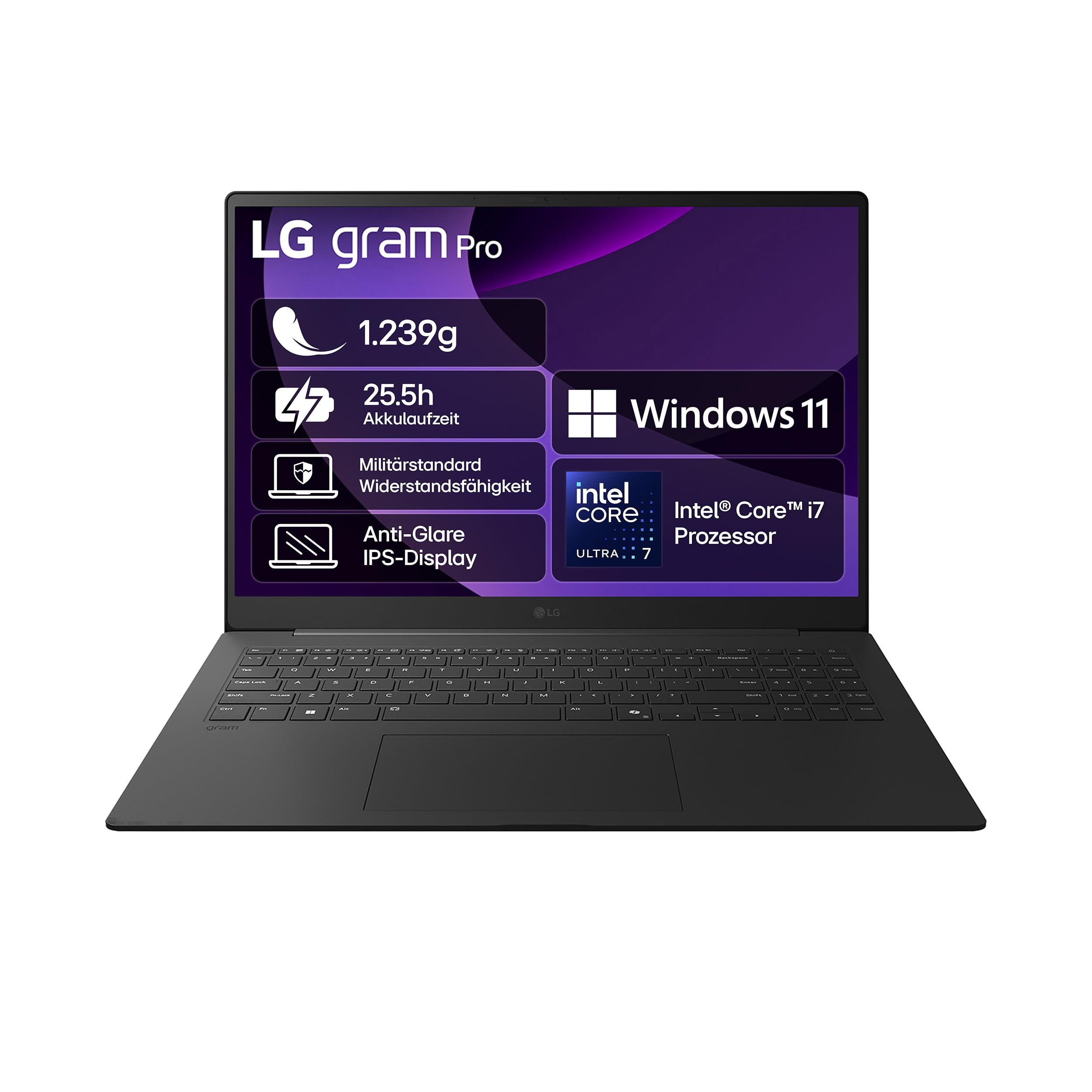 LG Gram Pro 16 Notebook 16″, IPS, WQXGA, 144Hz, Ultra 7 256V, Intel Arc, 16GB RAM, 1TB SSD, 1,239 kg, 77 Wh, Wi-Fi 7, 2x TB4 für 800€ (-33%)