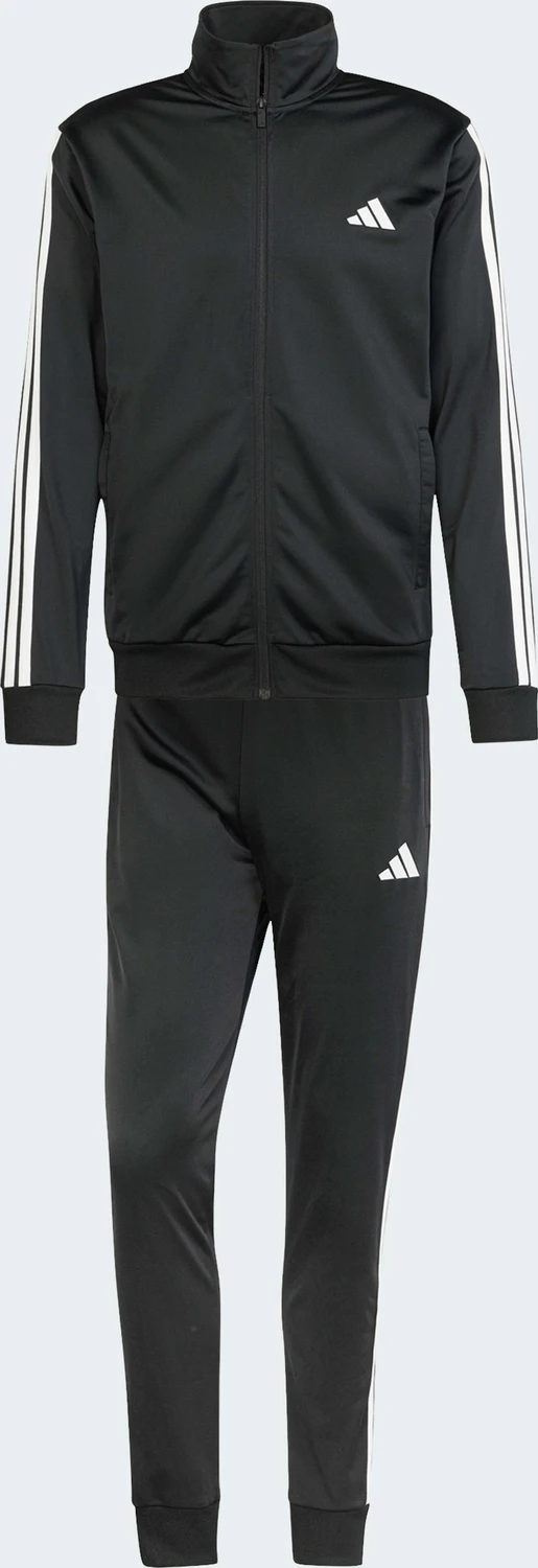 adidas Basic 3-Streifen Tricot Trainingsanzug schwarz (Herren) für 31€ (-9%)