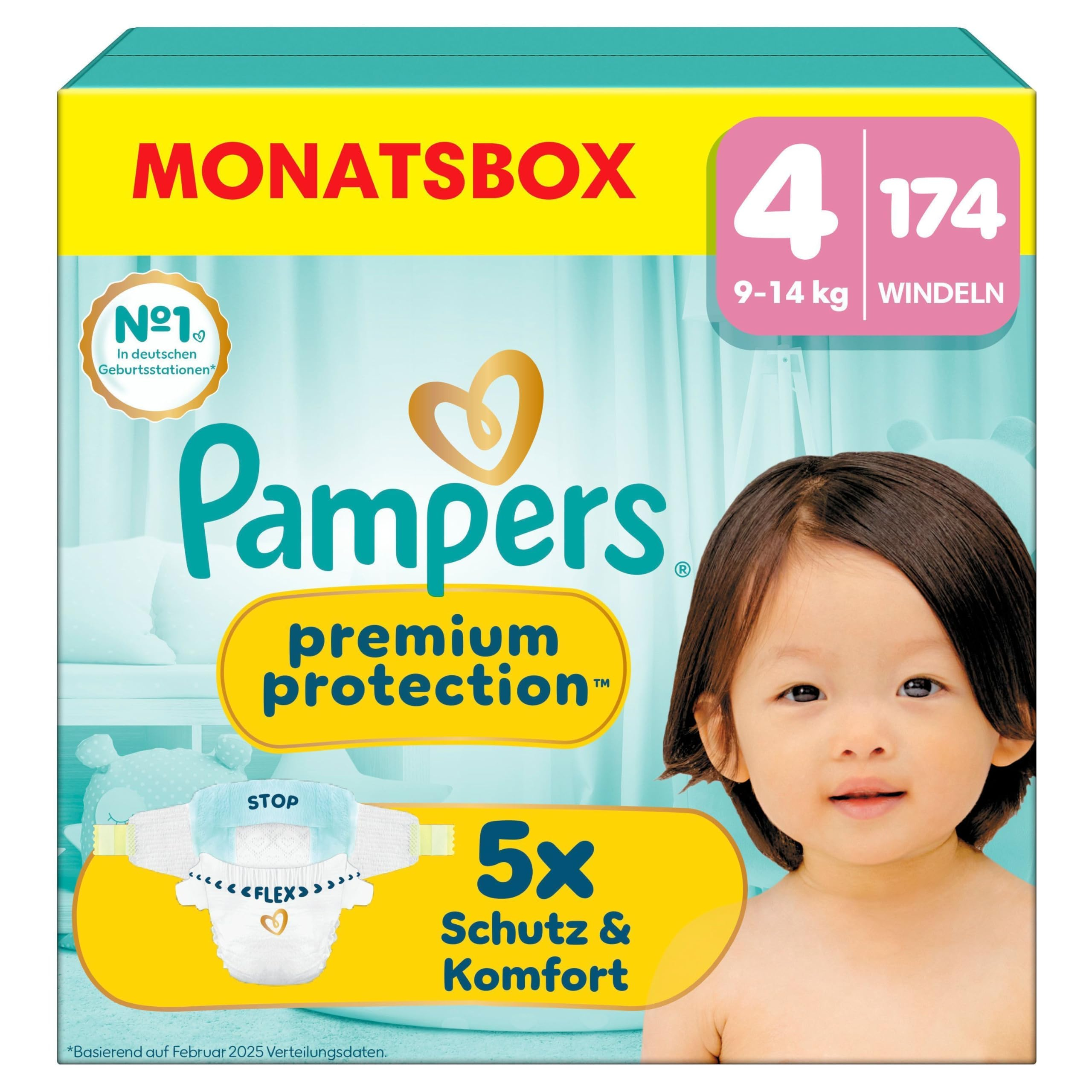Pampers Prdmium Protection Gr 4 (174 Stück) im Sparabo und für 36€ (-35%)