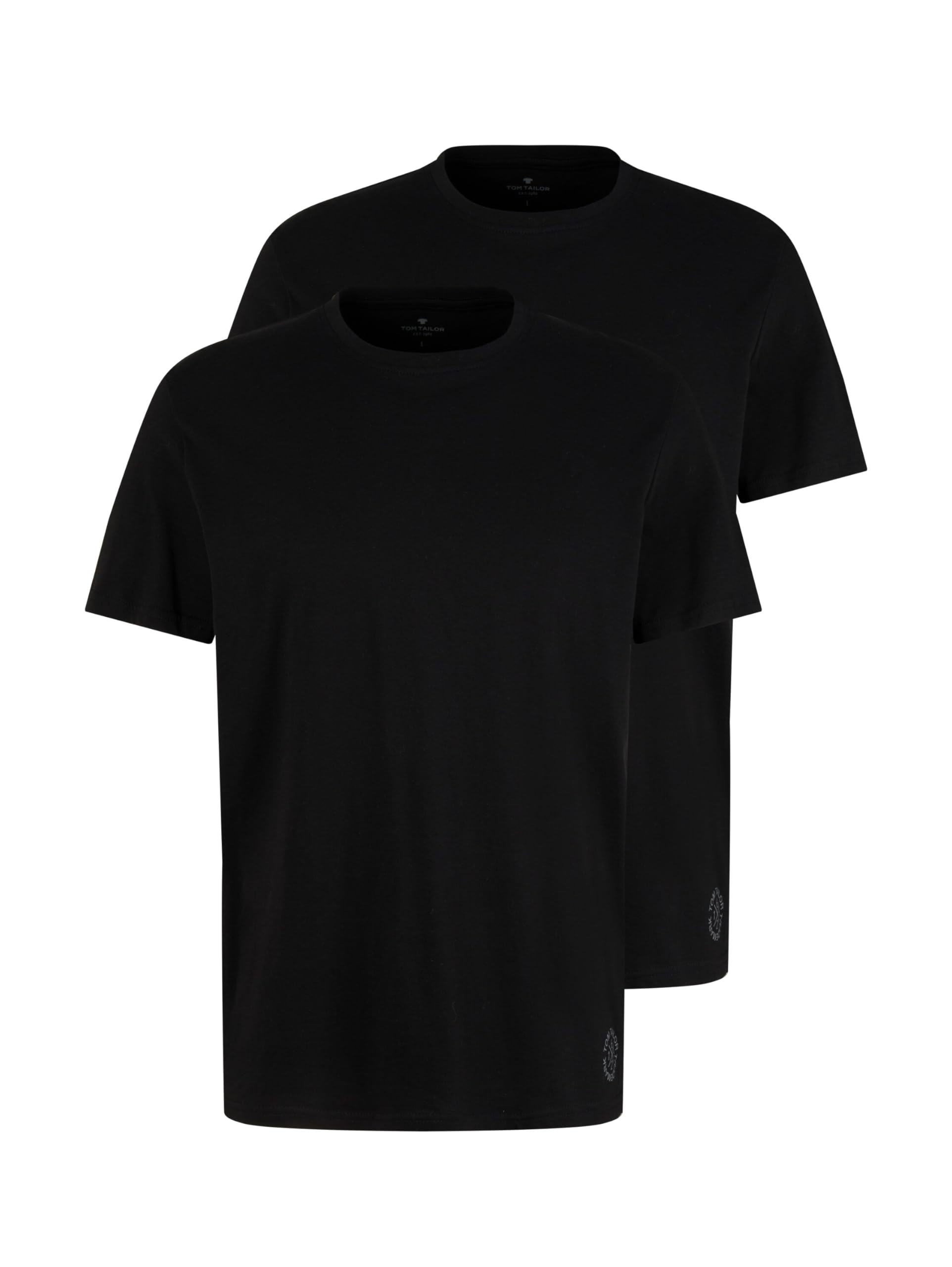 Tom Tailor Herren Crewneck T-Shirt Doppelpack in Schwarz oder Weiß, M – XL für 11€ (-20%)