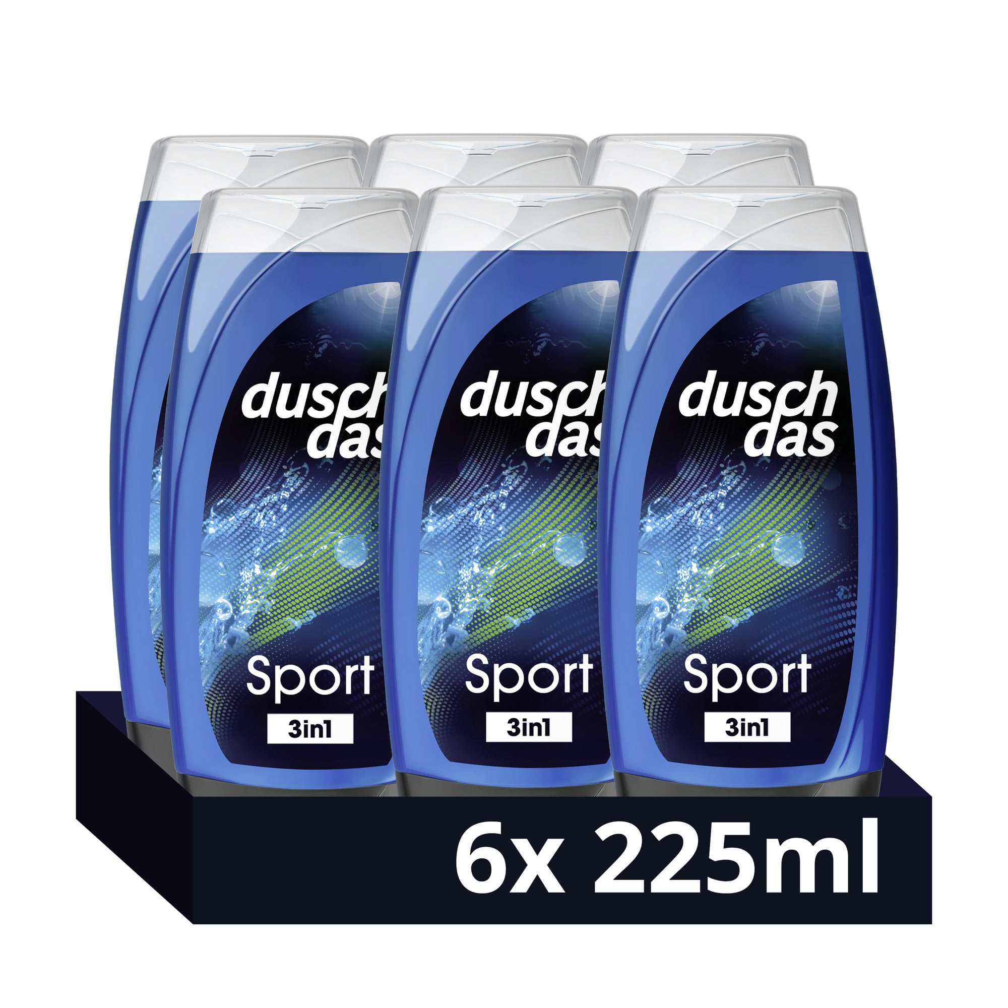 6x 225ml Duschdas 3-in-1 Duschgel & Shampoo | Sport oder For Men | je 6er Pack 5,12 € (5,06 € bei Versand ohne Eile), Sparabo für 5€ (-51%)