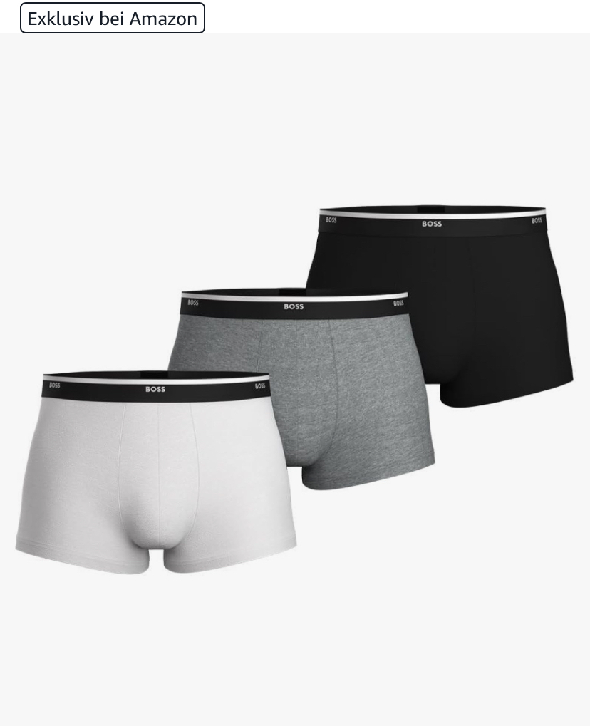 3 Pack BOSS Trunk Select /M=12,63€/L=13,56€/S&XL=14,29€/XL=20,38€ für 12€ (-51%)