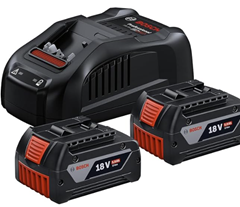 Bosch Professional 18V Akku-Set (2x 5.0Ah + Schnellladegerät GAL 1880 CV) für 140€ (-19%)
