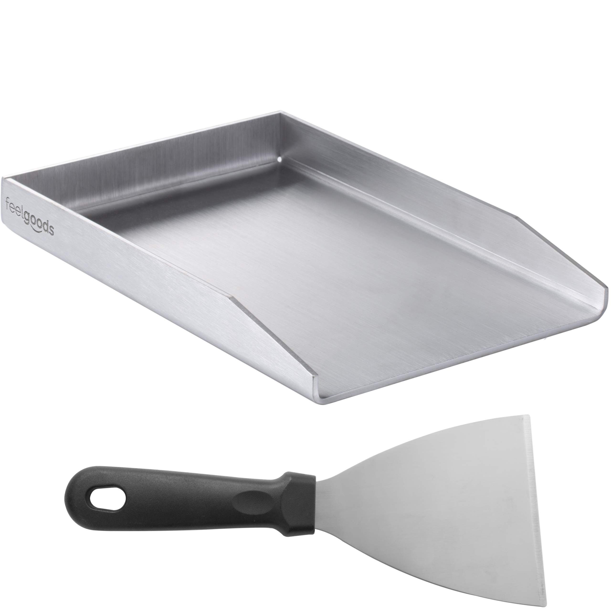 Preisfehler: Edelstahl Grillplatte – Plancha Universalgröße 20 X 30 Cm Für Viele Kohle – Und Gasgrills Plus Grillspachtel für 7€ (-82%)