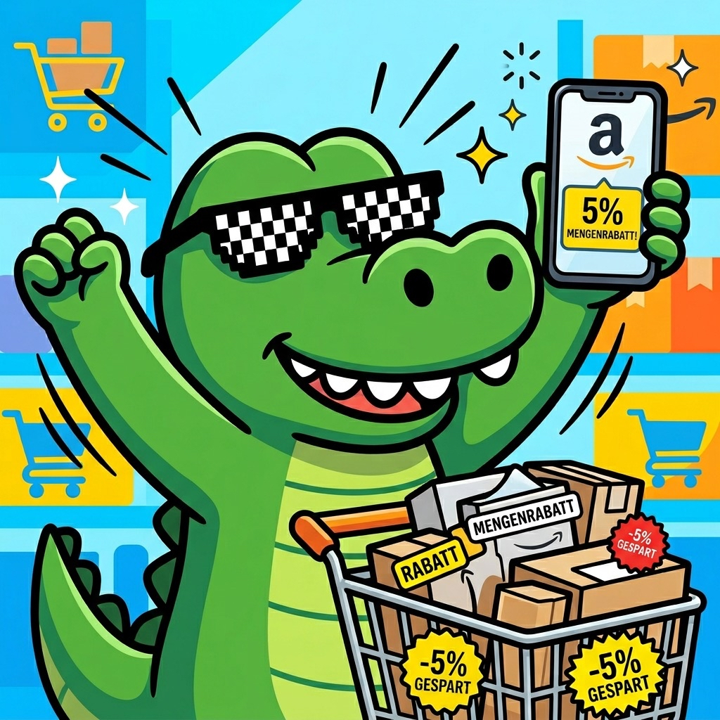 5% Rabatt bei Amazon auf unzählige Produkte für 57 Cent Einsatz – Amazons Mengenrabatt ausnutzen für 0€ (-92%)