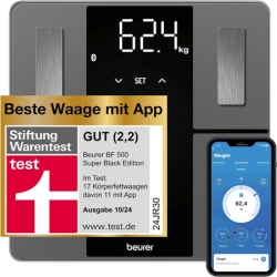 Beurer BF 500 Bluetooth Diagnosewaage (Körperfett, Muskelanteil, App-Anbindung) für 28€ (-13%)