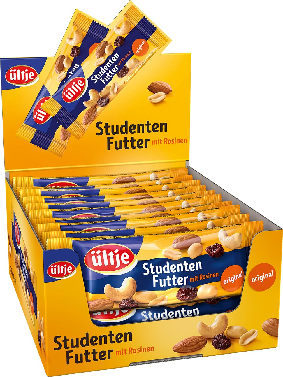 ültje Studentenfutter, original, Riegelbeutel, 20 x 50 g für 11€ (-29%)
