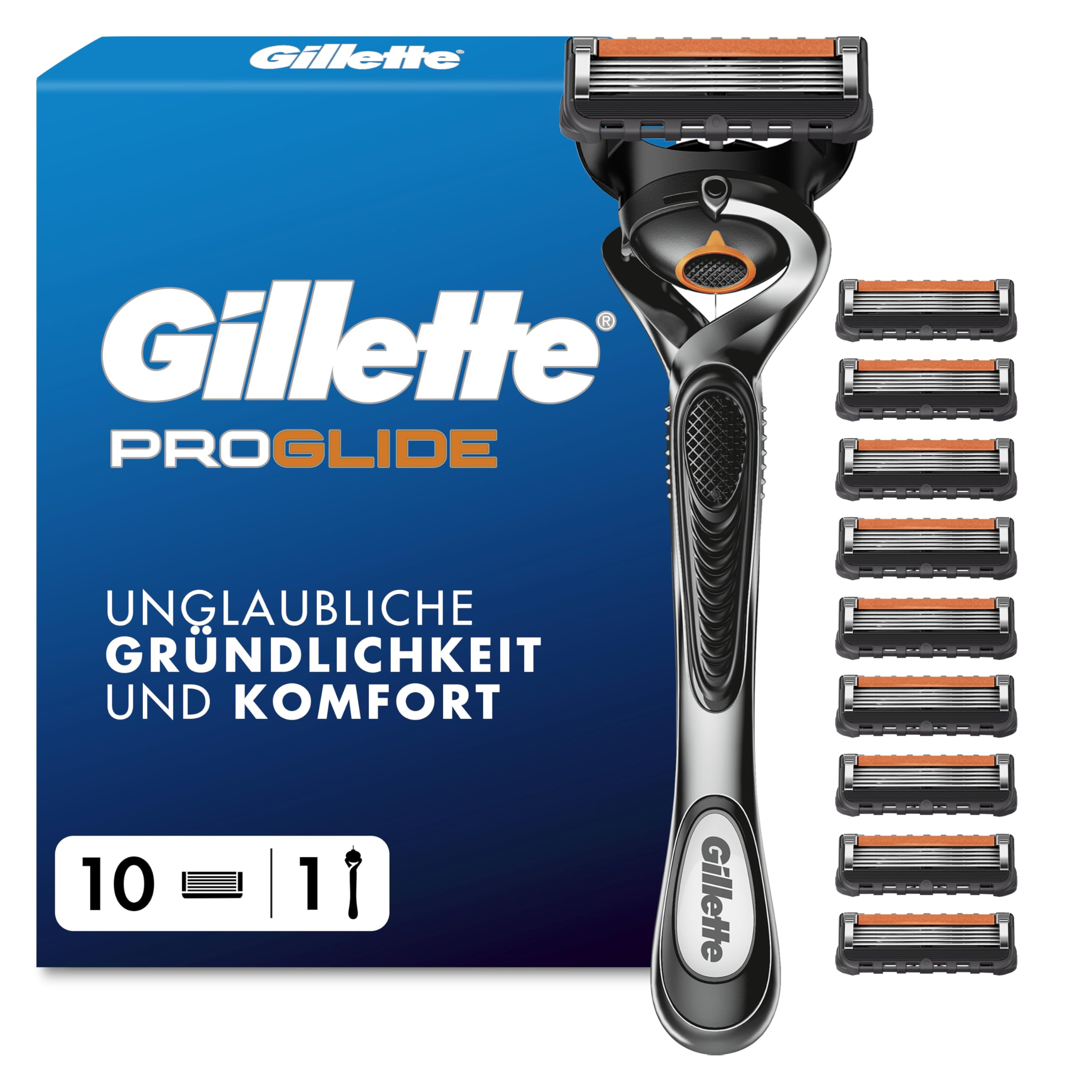 Gillette Fusion5 Proglide Herren Nassrasierer + 10 Ersatzklingen für 27€ (-25%)